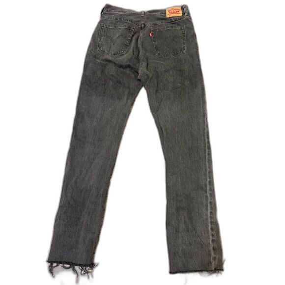 Levi’s 501 Jeans 29x32 Black Button Fly Distressed Frayed Hem Grunge Streetwear - Picture 12 of 12